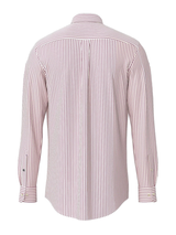 FYNCH HATTON Poplin Stripe Shirt - Men's Cotton Button-Down – Grape - view 5