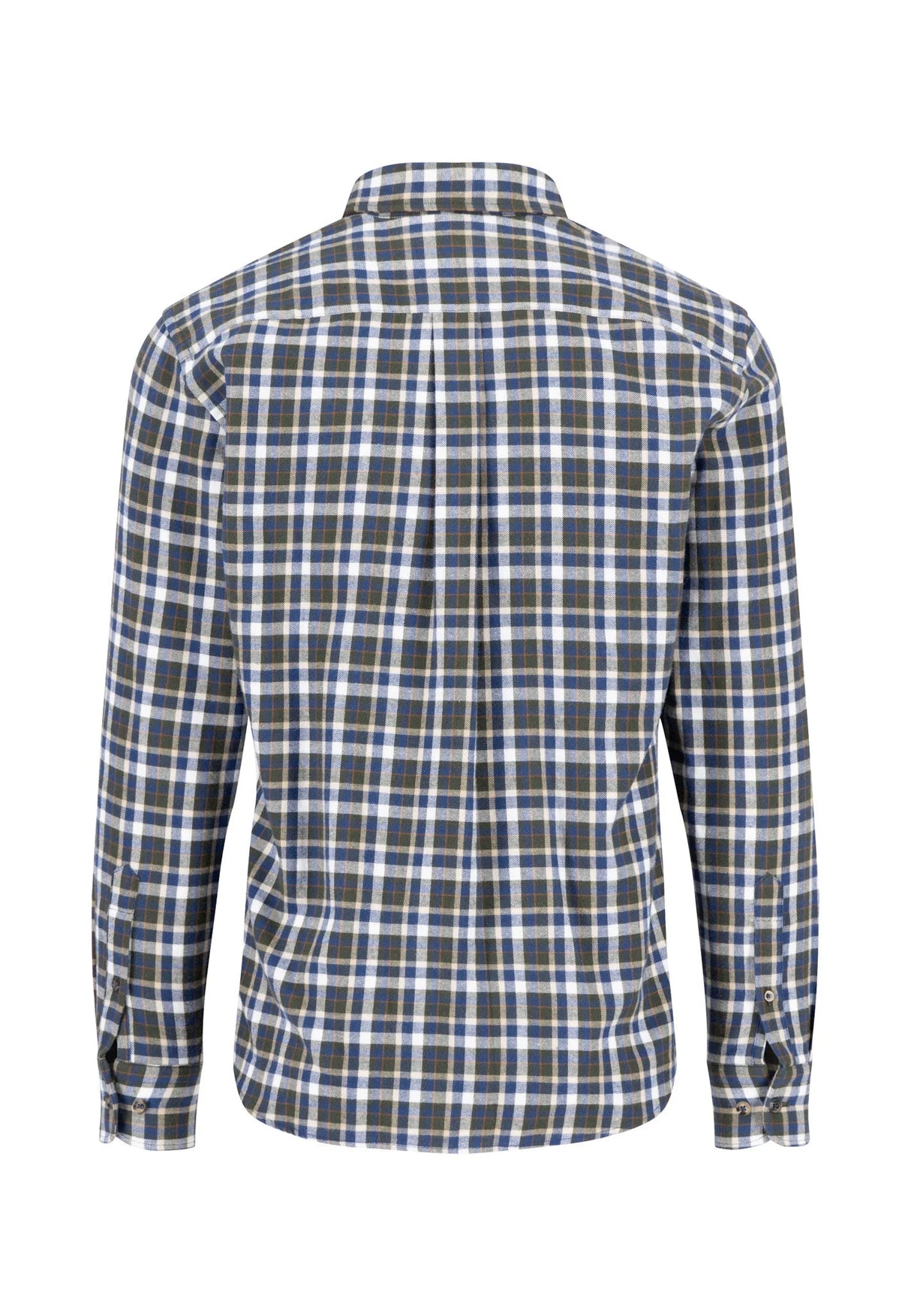 FYNCH HATTON Premium Flannel Check Shirt – Men's Button-Down – Dark Ivy