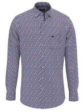 Load image into Gallery viewer, FYNCH HATTON Pure Cotton Shirt - Men&#39;s – Modern Flower Print Navy Fynch Hatton
