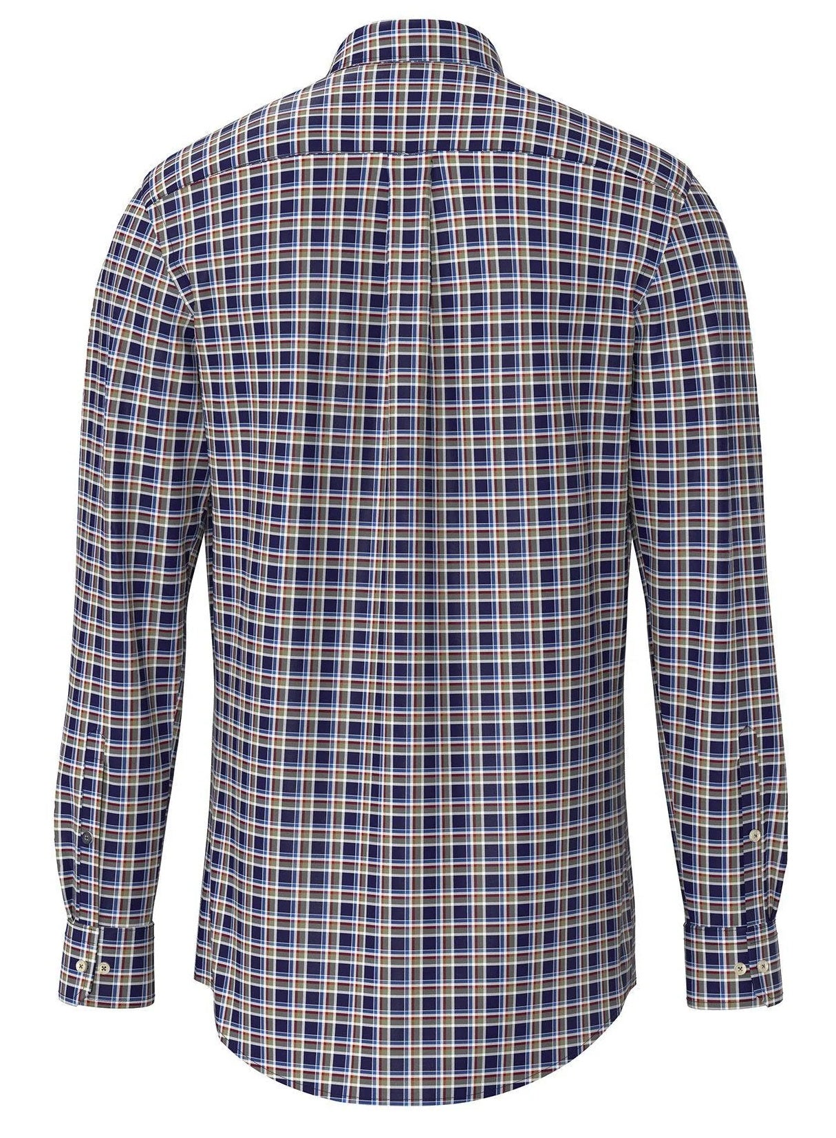 FYNCH HATTON Pure Cotton Shirt - Men's – Navy Check Fynch Hatton