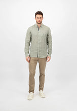 Load image into Gallery viewer, FYNCH HATTON Pure Linen Shirt - Men&#39;s – Dusty Olive
