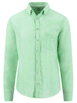 FYNCH HATTON Pure Linen Shirt - Men's – Turf Green