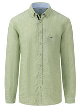 Load image into Gallery viewer, FYNCH HATTON Pure Linen Shirt - Men&#39;s – Leaf Green
