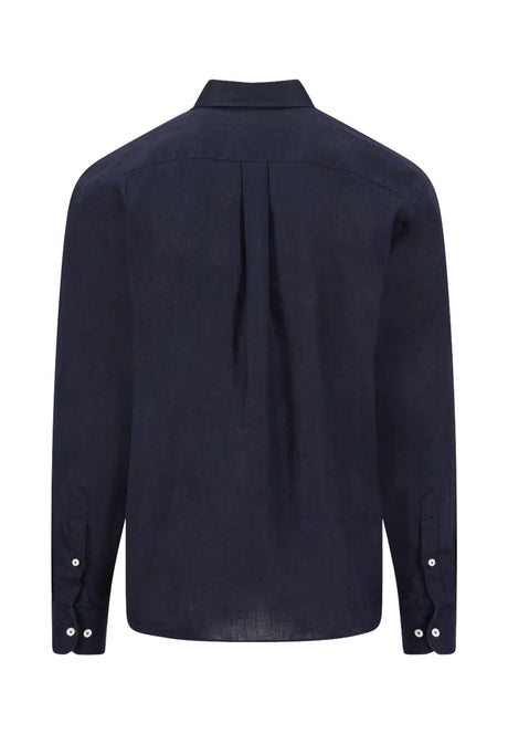 FYNCH HATTON Pure Linen Shirt - Men's – Navy