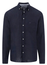 FYNCH HATTON Pure Linen Shirt - Men's – Navy