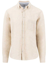FYNCH HATTON Pure Linen Shirt - Men's – Sand