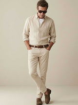 FYNCH HATTON Pure Linen Shirt - Men's – Sand