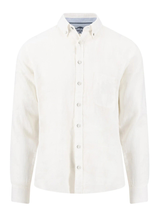 FYNCH HATTON Pure Linen Shirt - Men's - White