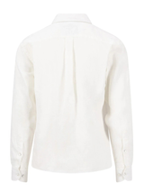 FYNCH HATTON Pure Linen Shirt - Men's - White - back view