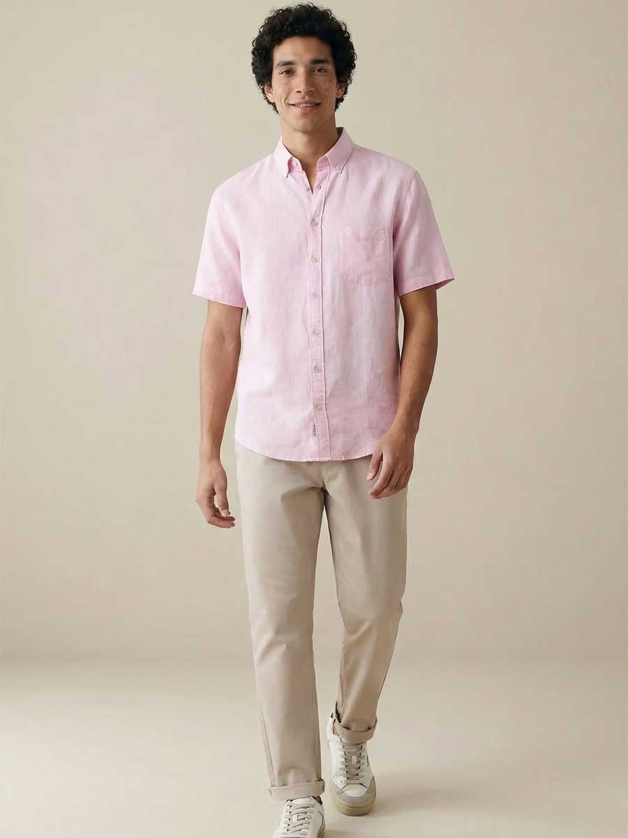 FYNCH HATTON Pure Linen Short-Sleeve Shirt - Men's – Magnolia