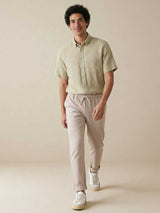 FYNCH HATTON Pure Linen Short-Sleeve Shirt - Men's – Pistachio