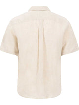 FYNCH HATTON Pure Linen Short-Sleeve Shirt - Men's – Sand