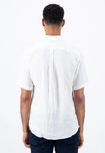 Load image into Gallery viewer, FYNCH HATTON Pure Linen Short-Sleeve Shirt - Men&#39;s – White
