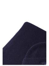 FYNCH HATTON Pure Wool Beanie & Scarf Gift Set - Men's – Navy - view 2