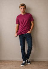 FYNCH HATTON Sanforized Cotton T-Shirt - Men's – Grape - view 5
