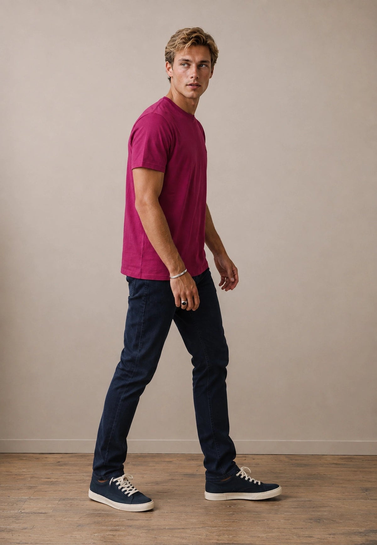FYNCH HATTON Sanforized Cotton T-Shirt - Men's – Grape - view 4