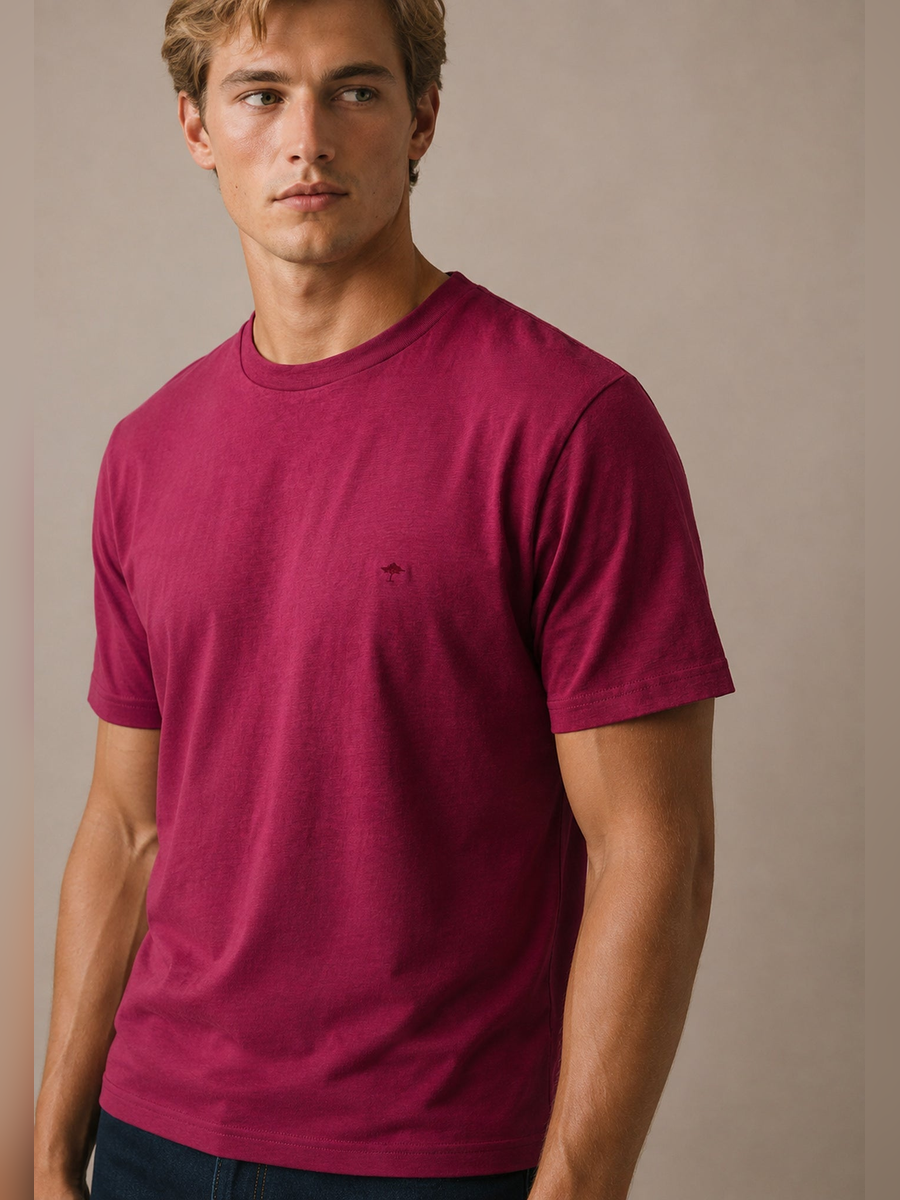 FYNCH HATTON Sanforized Cotton T-Shirt - Men's – Grape - view 2