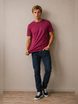 FYNCH HATTON Sanforized Cotton T-Shirt - Men's – Grape - view 5