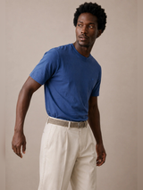 FYNCH HATTON Sanforized Cotton T-Shirt - Men's – Ink Blue - view 2