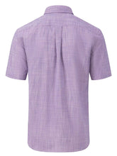 Load image into Gallery viewer, FYNCH HATTON Short-Sleeve Shirt - Men&#39;s Slub Cotton – Dusty Lavender

