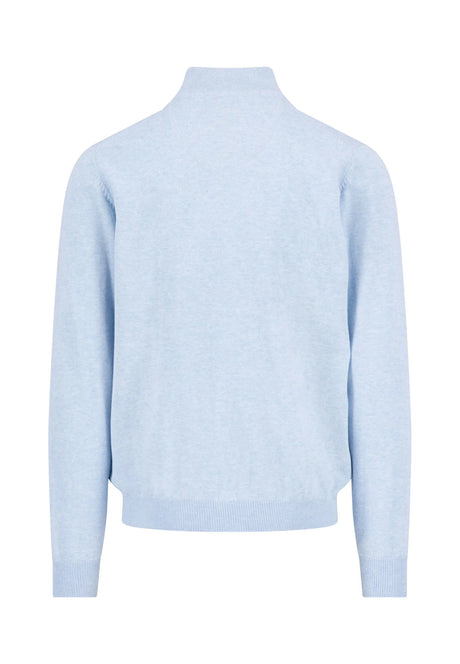 FYNCH-HATTON Soft Cotton 1/4 Zip Knit – Men’s – New Breeze