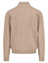 FYNCH-HATTON Soft Cotton 1/4 Zip Knit – Men’s – Taupe