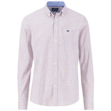FYNCH HATTON Summer Oxford Check Shirt - Men's – Sunny Orange