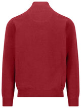 FYNCH-HATTON Superfine Cotton 1/4 Zip Knit – Men’s – Brick