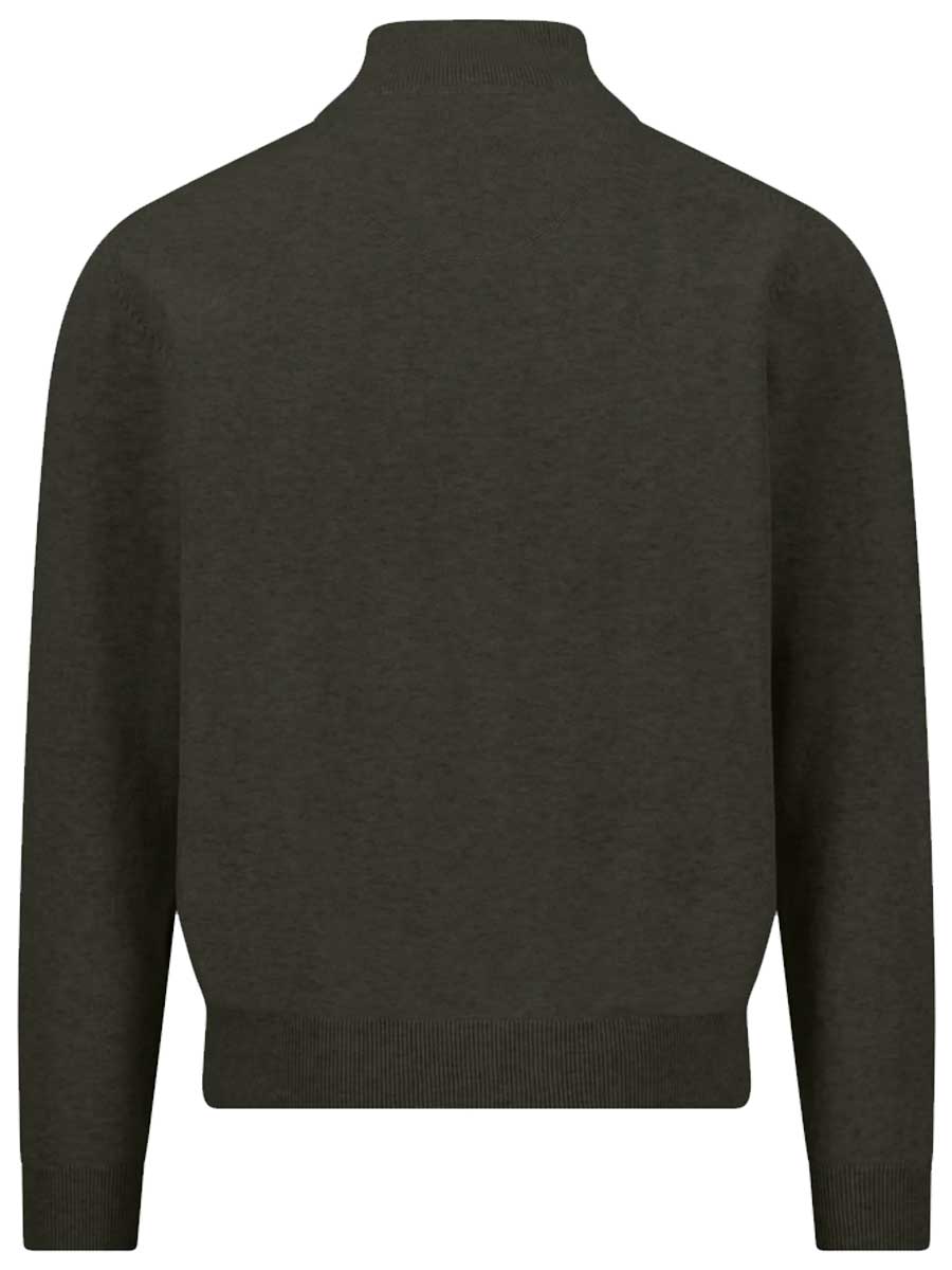 FYNCH-HATTON Superfine Cotton 1/4 Zip Knit – Men’s – Cypress