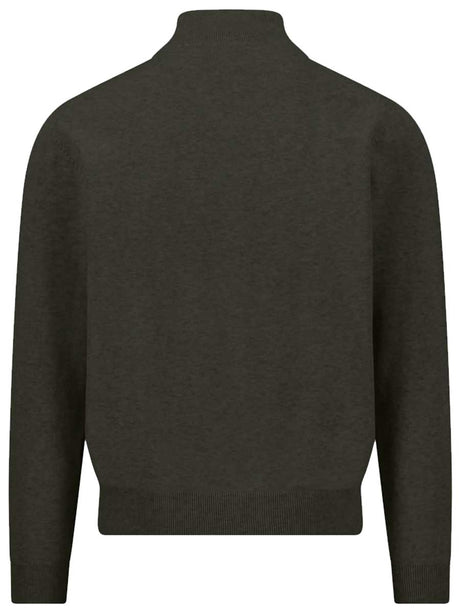 FYNCH-HATTON Superfine Cotton 1/4 Zip Knit – Men’s – Cypress