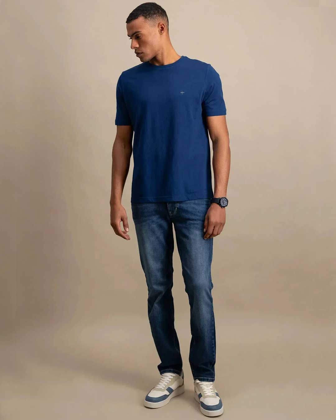 FYNCH HATTON T-Shirt - Men's Round Neck – Midnight