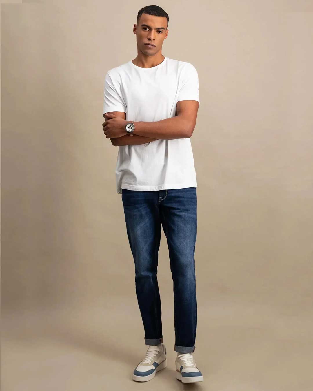 FYNCH HATTON T-Shirt - Men's Round Neck – White
