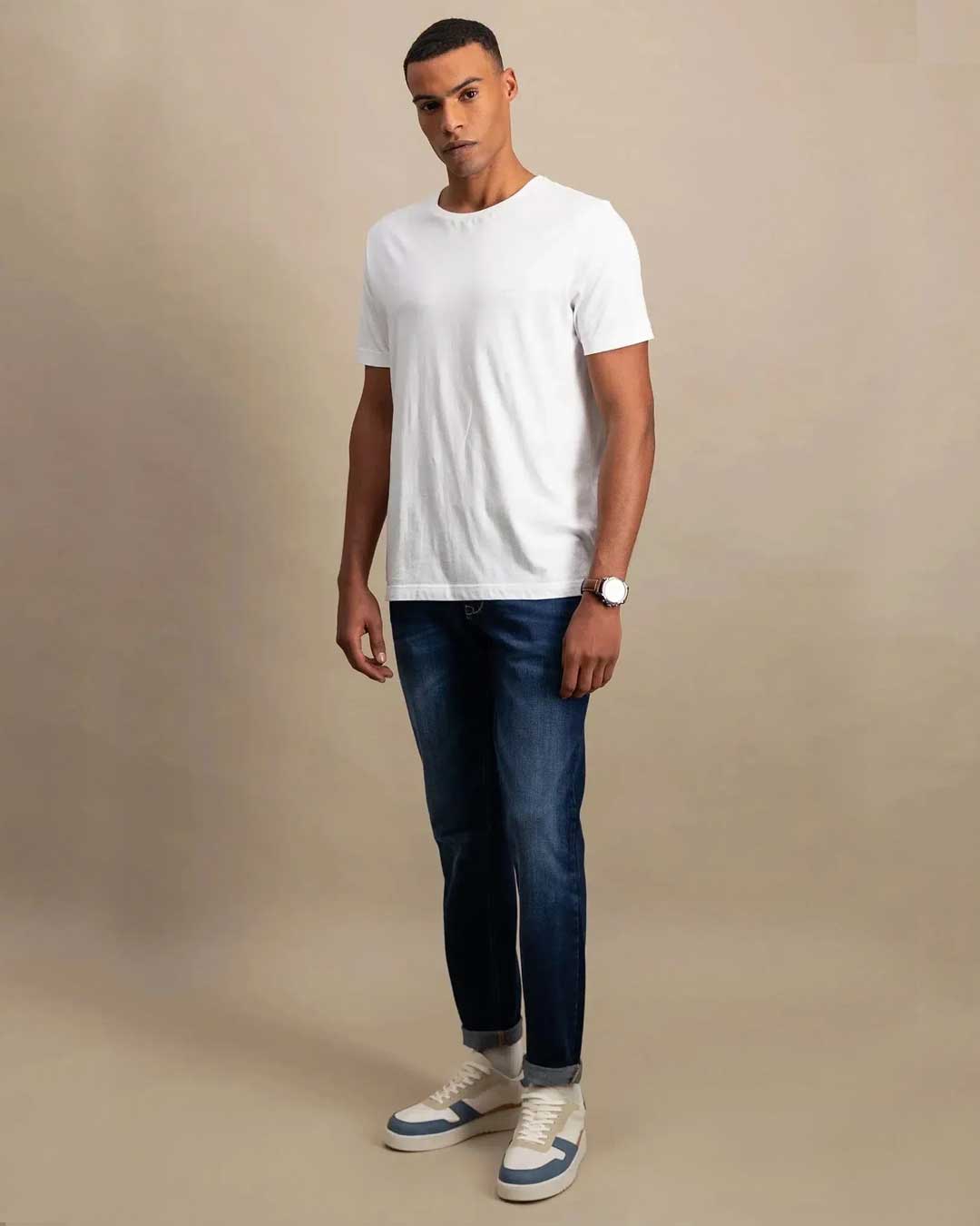 FYNCH HATTON T-Shirt - Men's Round Neck – White