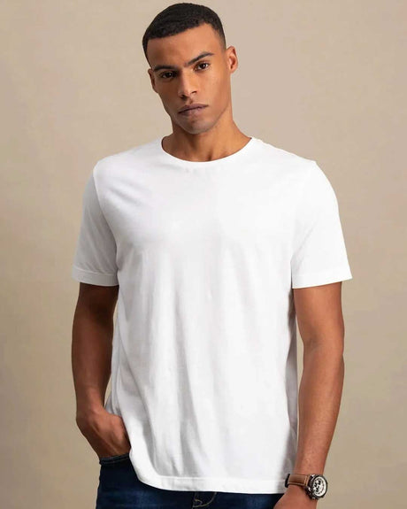 FYNCH HATTON T-Shirt - Men's Round Neck – White