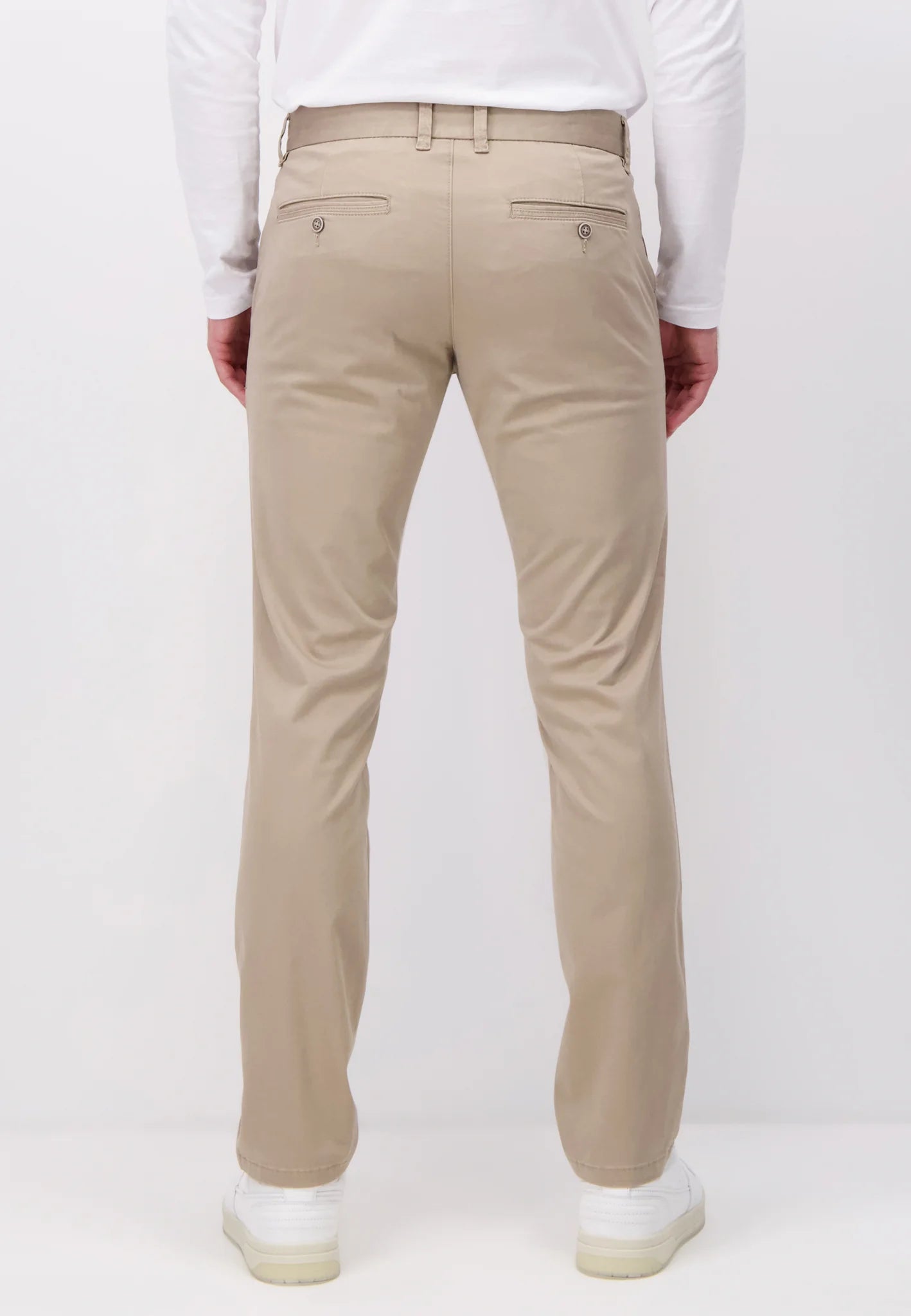 FYNCH HATTON Togo Chino Trousers - Men's Stretch Cotton – Beige