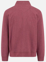 FYNCH HATTON Troyer 1/4 Zip Cotton Sweatshirt – Men’s – Deep Merlot