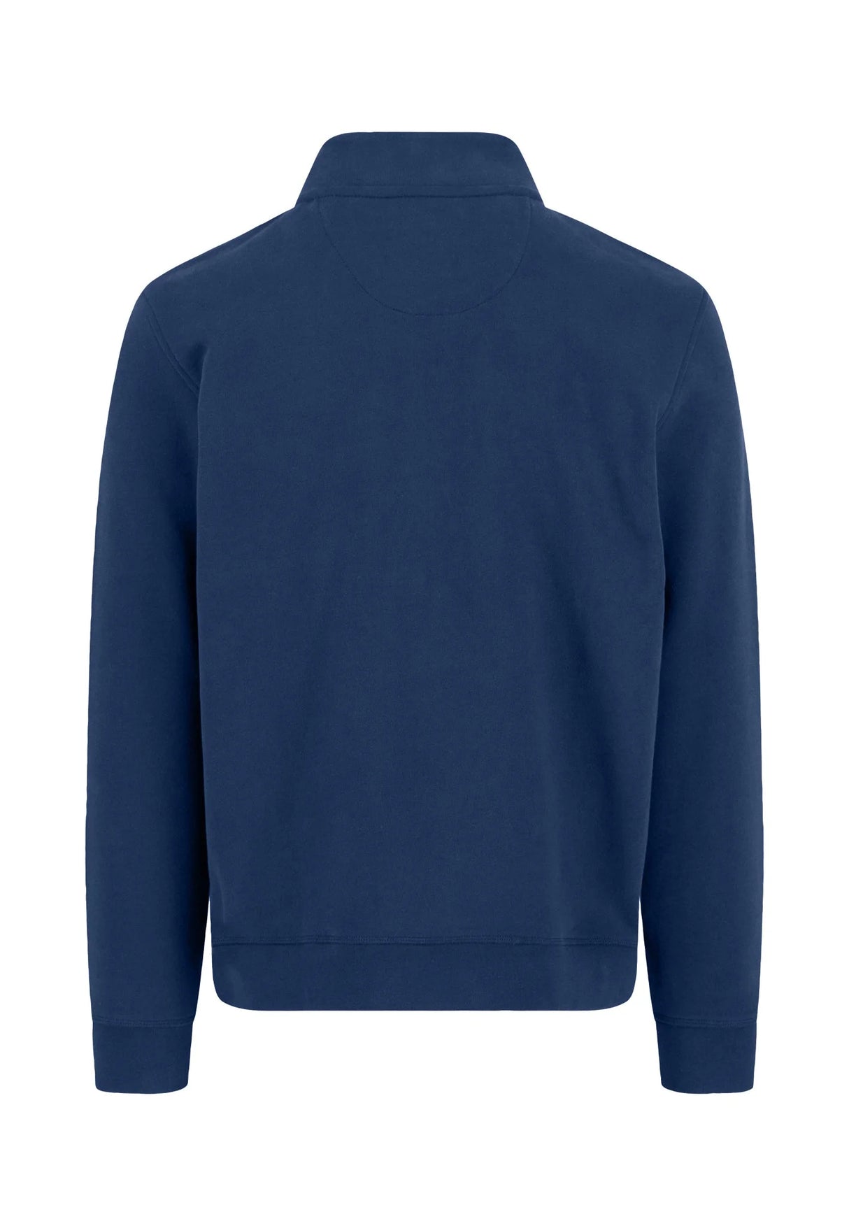 FYNCH HATTON Troyer 1/4 Zip Cotton Sweatshirt – Men’s – Midnight