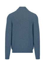 Load image into Gallery viewer, FYNCH HATTON Troyer 1/4 Zip Donegal Knit - Men&#39;s – Cloud Blue
