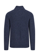 Load image into Gallery viewer, FYNCH HATTON Troyer 1/4 Zip Donegal Knit - Men&#39;s – Navy
