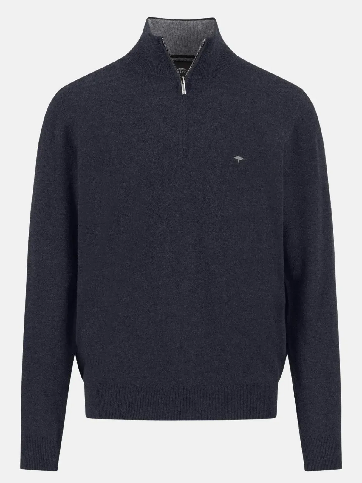 FYNCH HATTON Troyer 1/4 Zip Merino Cashmere Sweater - Men's – Navy