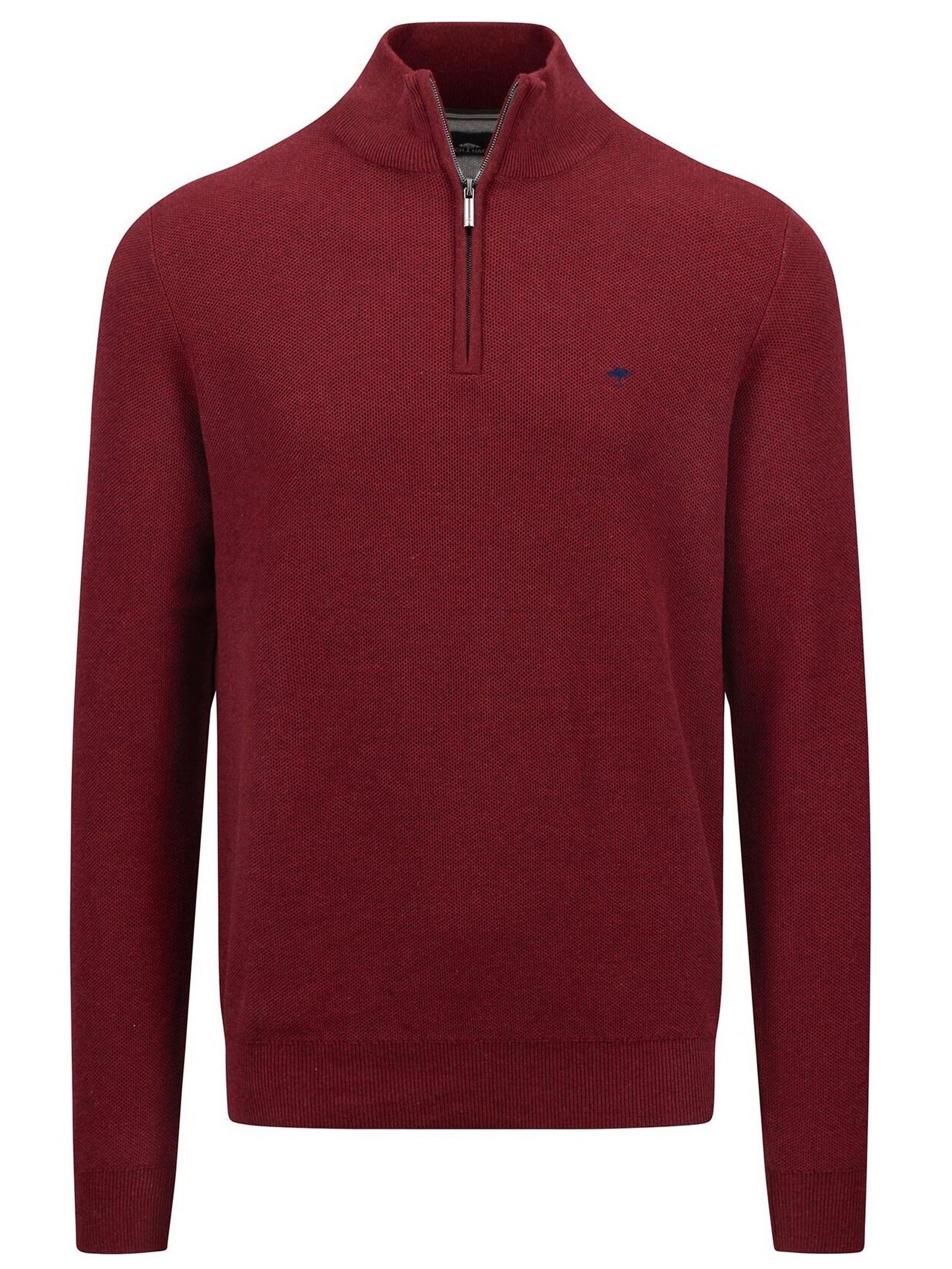 FYNCH HATTON Troyer 1/4 Zip Soft Cotton Knit - Men's – Ruby