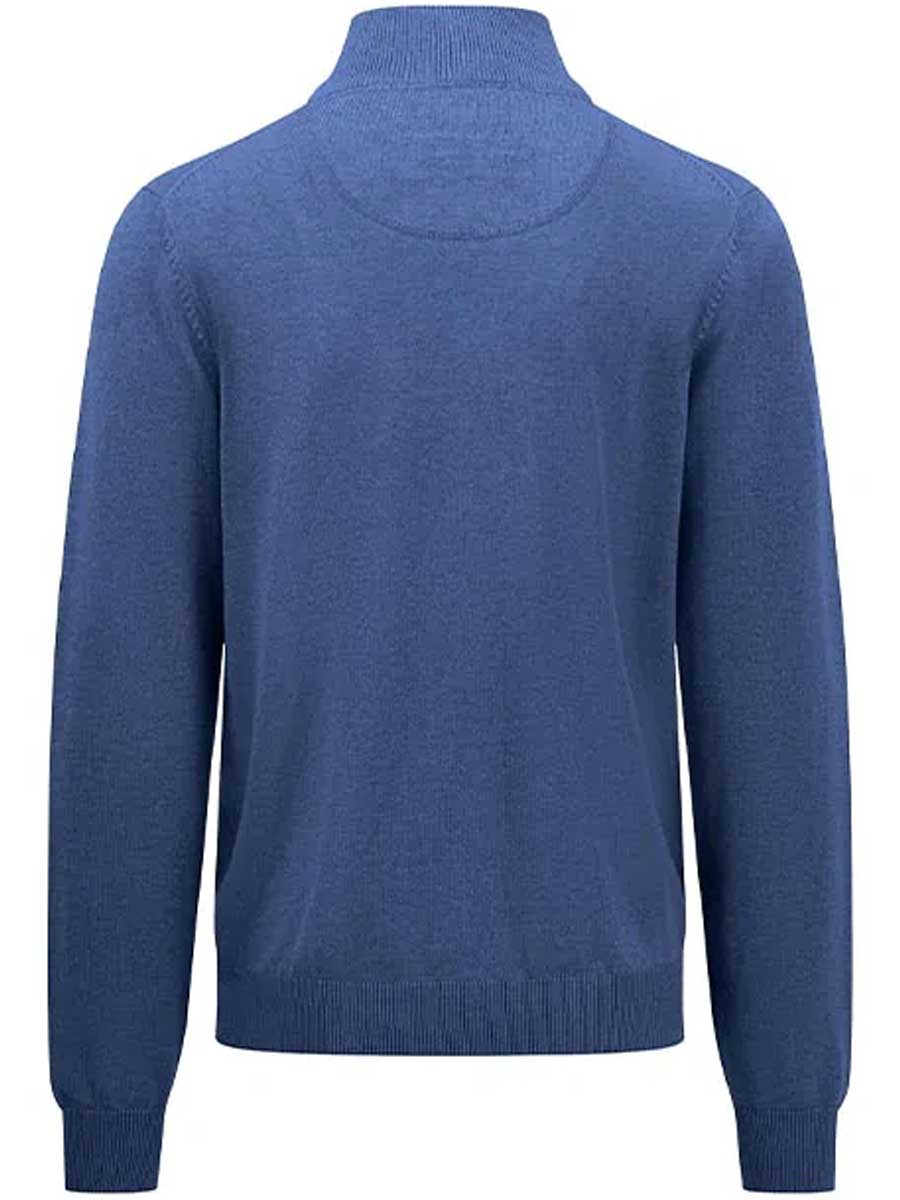 FYNCH HATTON Troyer 1/4 Zip Sweatshirt - Men's Soft Cotton – Wave