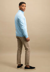 FYNCH HATTON Troyer 1/4 Zip Soft Cotton Knit - Men's – Splashy Ocean