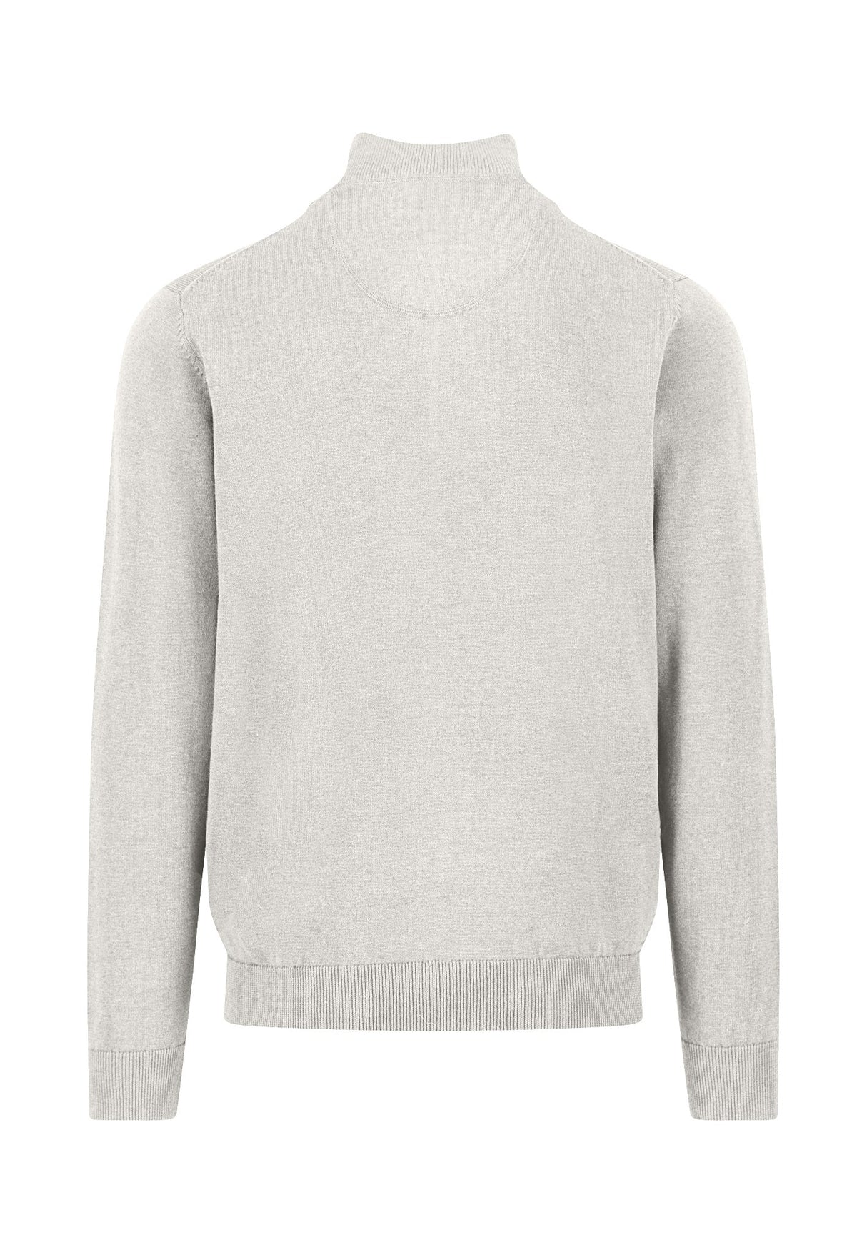 FYNCH HATTON Troyer 1/4 Zip Soft Cotton Knit - Men's – Winter White