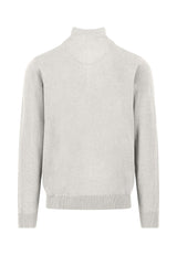 FYNCH HATTON Troyer 1/4 Zip Soft Cotton Knit - Men's – Winter White