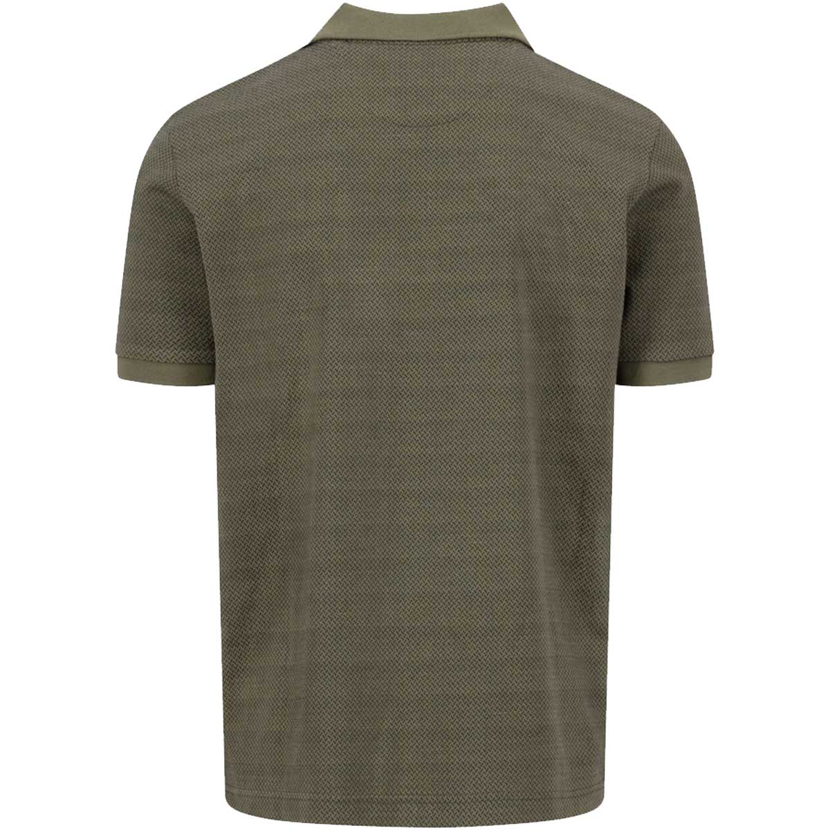 FYNCH HATTON Two Tone Mecerised Cotton Polo Shirt - Mens - Dark Khaki