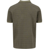 FYNCH HATTON Two Tone Mecerised Cotton Polo Shirt - Mens - Dark Khaki