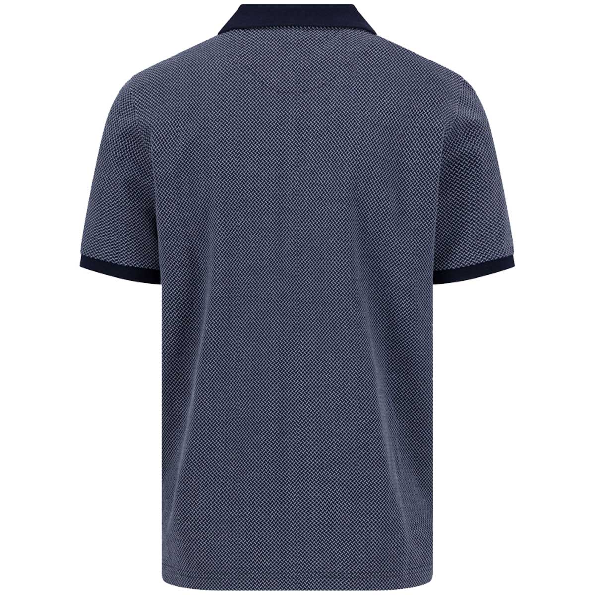 FYNCH HATTON Two Tone Mecerised Cotton Polo Shirt - Mens - Navy