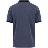 FYNCH HATTON Two Tone Mecerised Cotton Polo Shirt - Mens - Navy