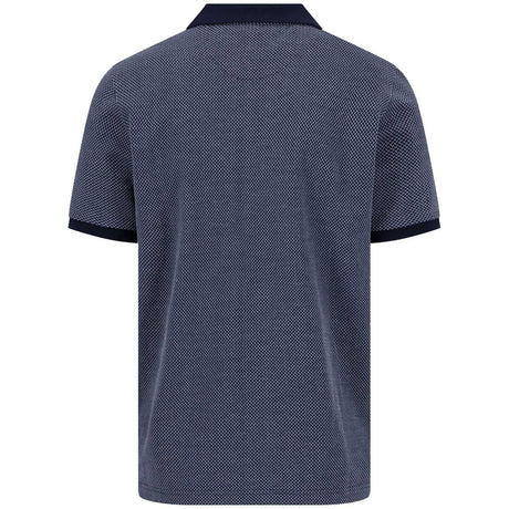 FYNCH HATTON Two Tone Mecerised Cotton Polo Shirt - Mens - Navy